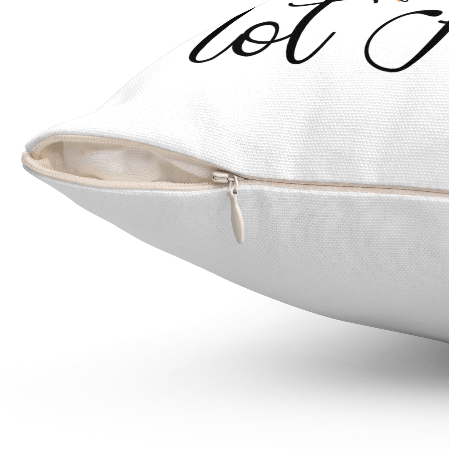 Spun Polyester Square Pillow - Vegan Design