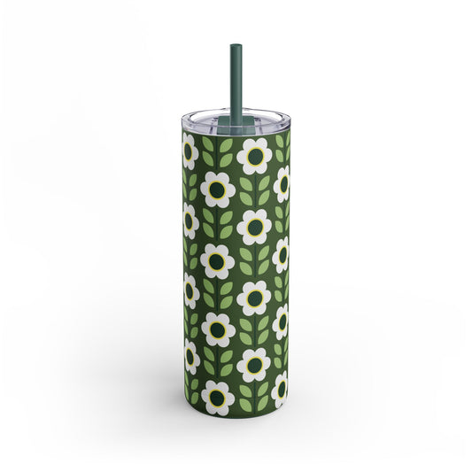 Maars Maker Skinny Matte Tumbler, 20oz - Daisy Maze