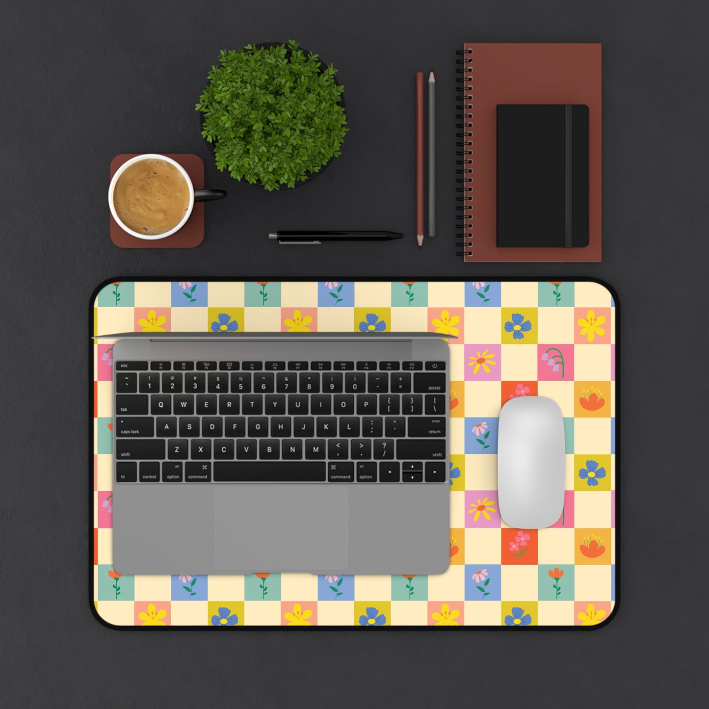 Desk Mat - Flower Pattern