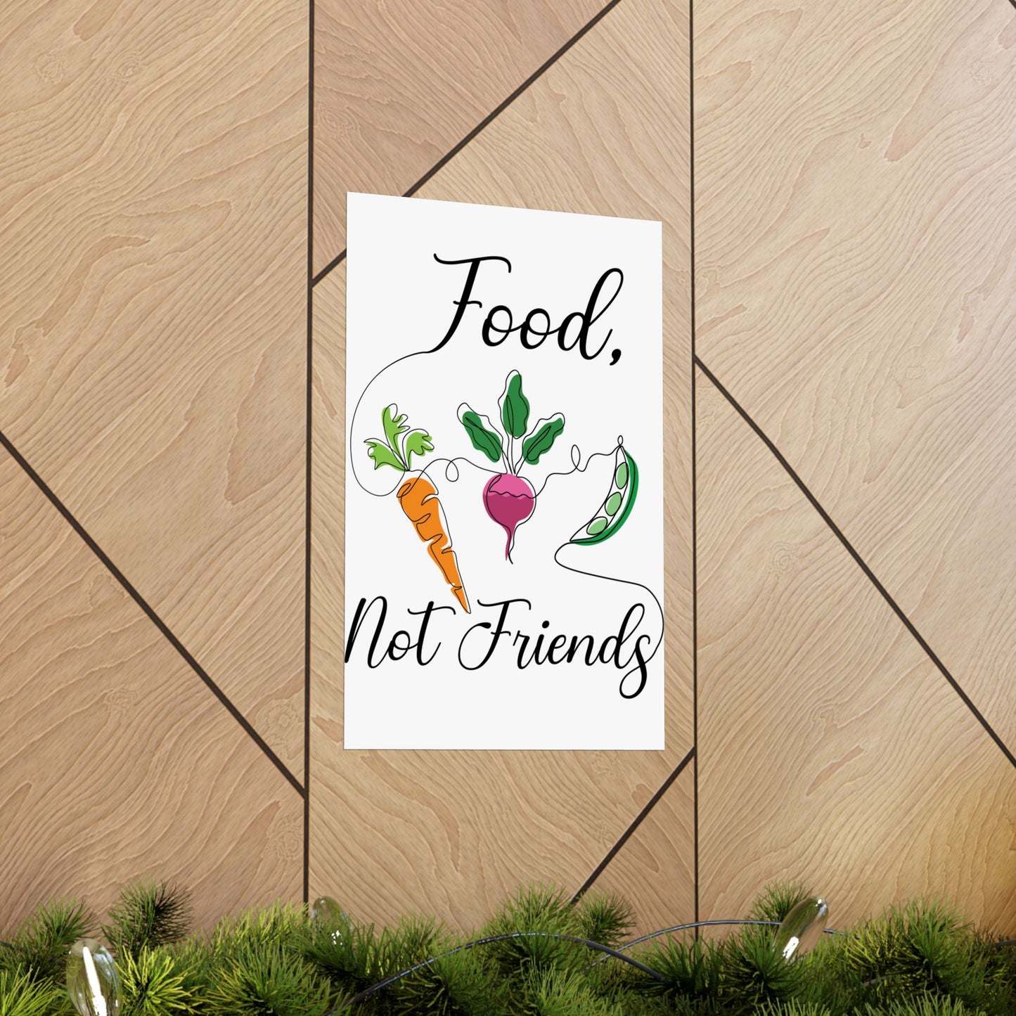Matte Vertical Posters - Vegan Design