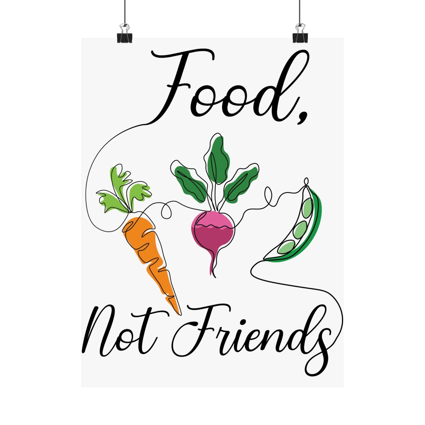 Matte Vertical Posters - Vegan Design