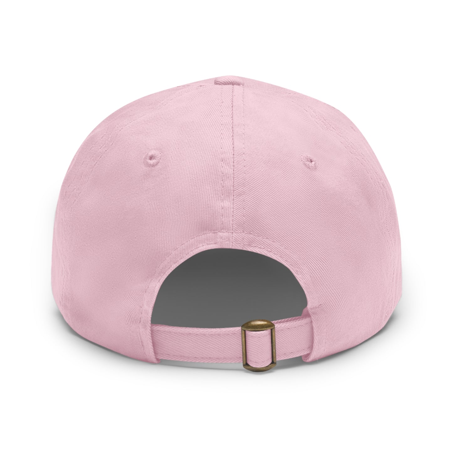 Dad Hat with Leather Patch (Round) - Vegan Design
