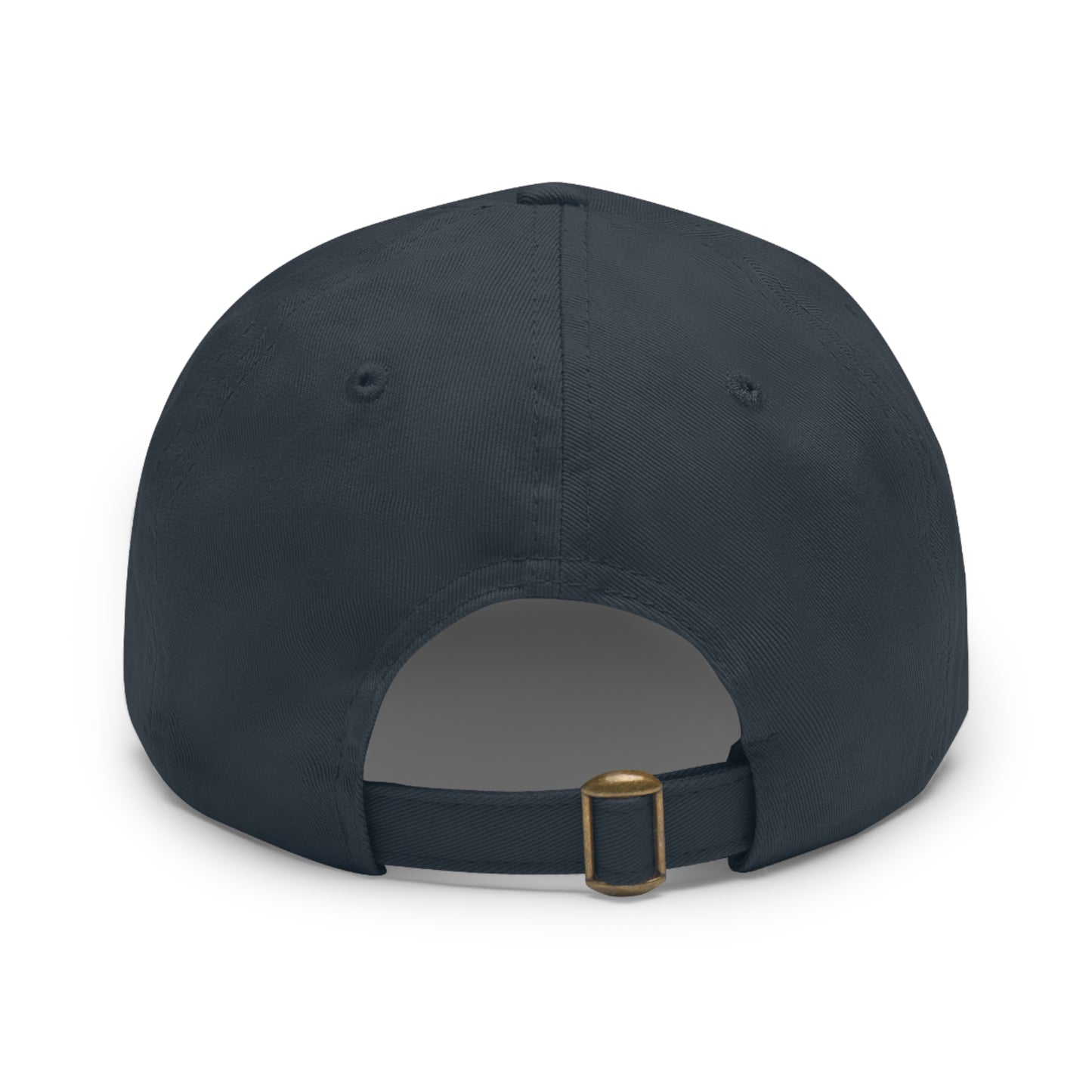 Dad Hat with Leather Patch (Round) - Vegan Design