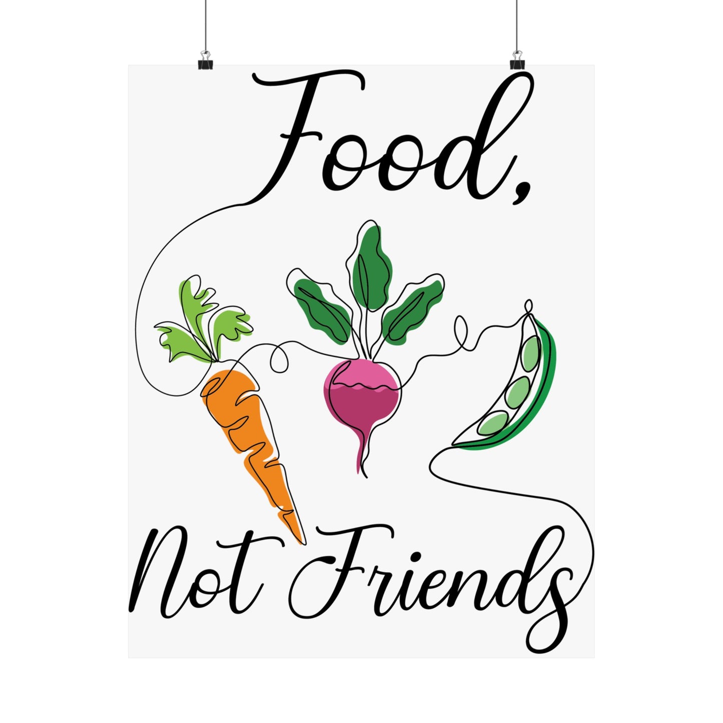 Matte Vertical Posters - Vegan Design