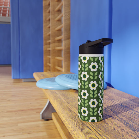 Stainless Steel Water Bottle, Standard Lid - Daisy Maze