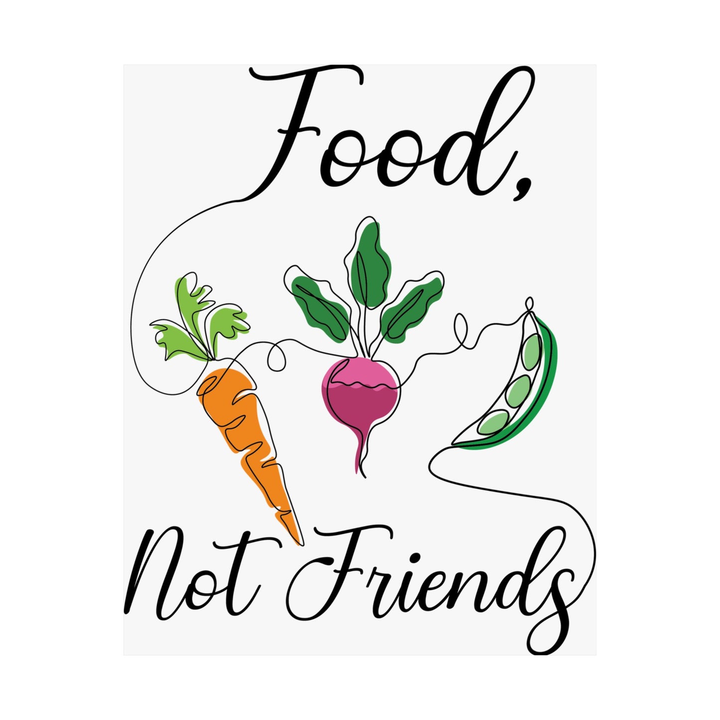 Matte Vertical Posters - Vegan Design