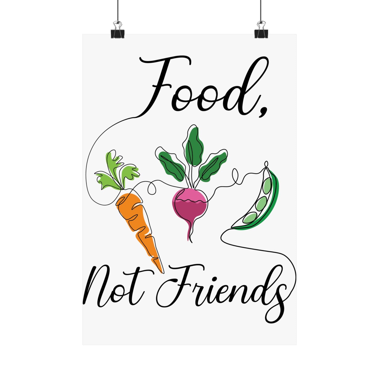 Matte Vertical Posters - Vegan Design