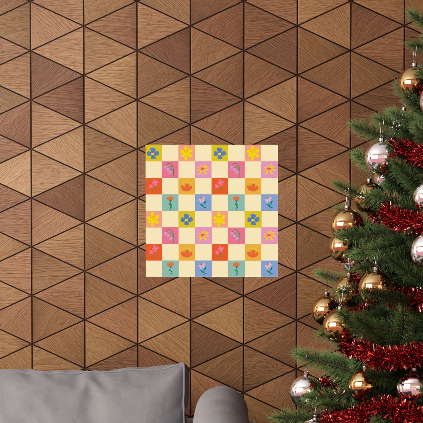 Matte Vertical Posters - Flower Pattern