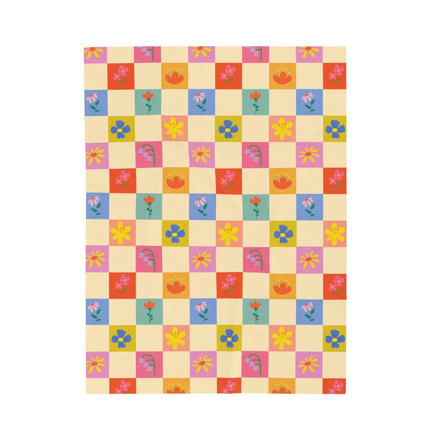 Velveteen Plush Blanket - Flower Pattern