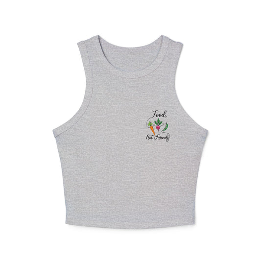 Women's Micro Rib Racer Tank Top - Vegan Design