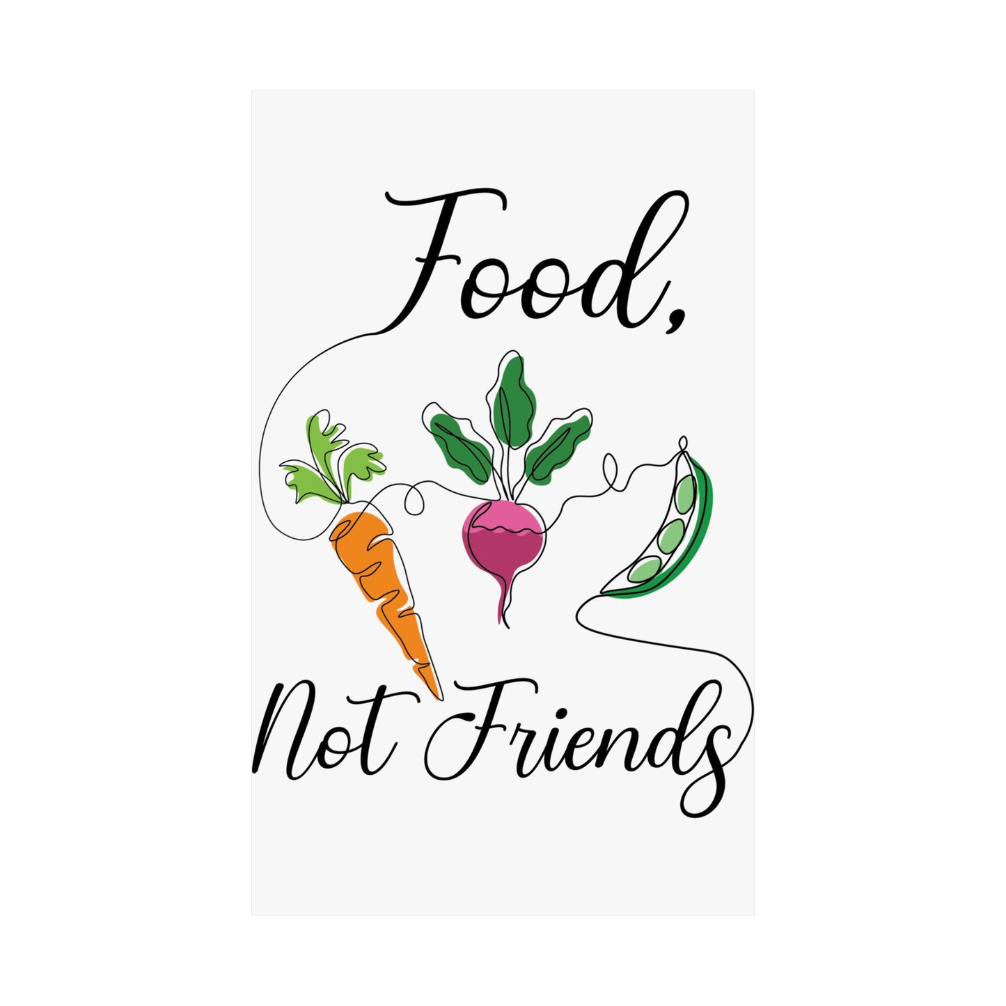 Matte Vertical Posters - Vegan Design
