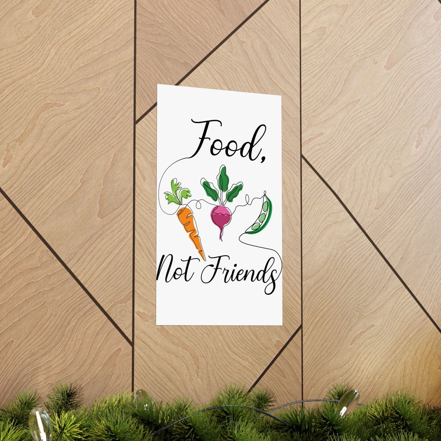 Matte Vertical Posters - Vegan Design