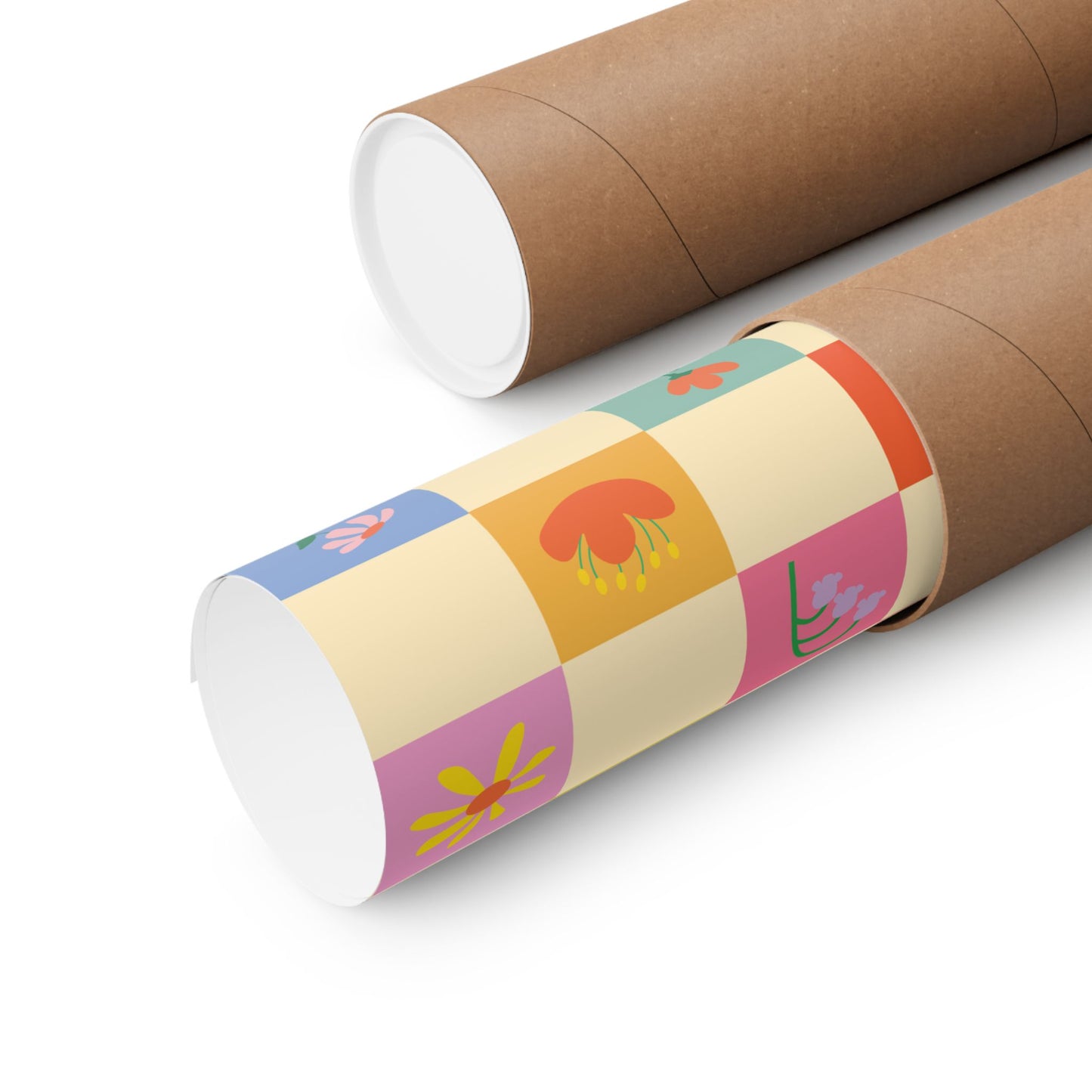 Matte Vertical Posters - Flower Pattern