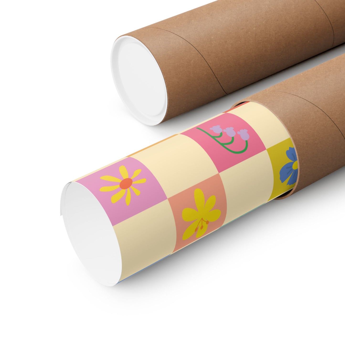 Matte Vertical Posters - Flower Pattern
