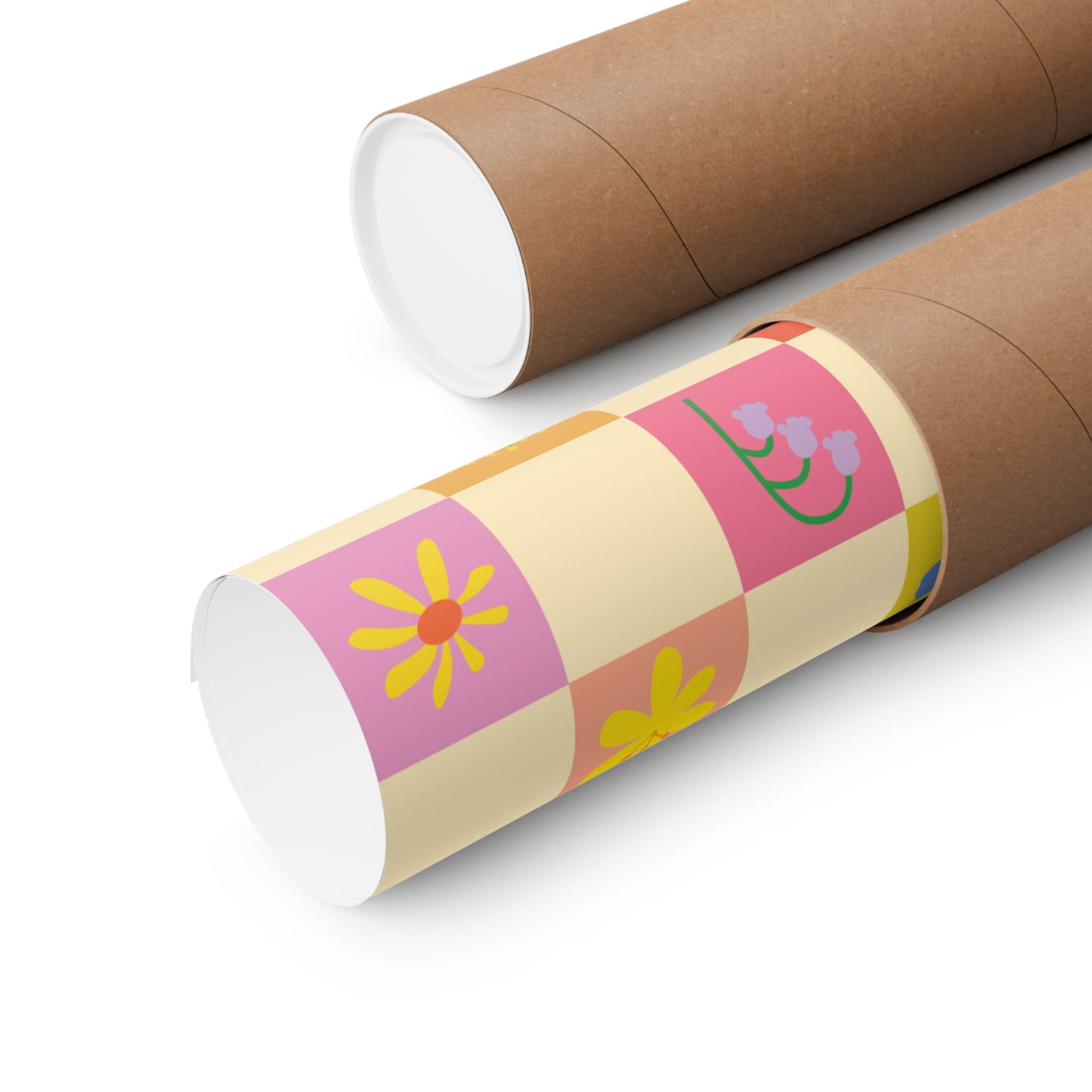 Matte Vertical Posters - Flower Pattern