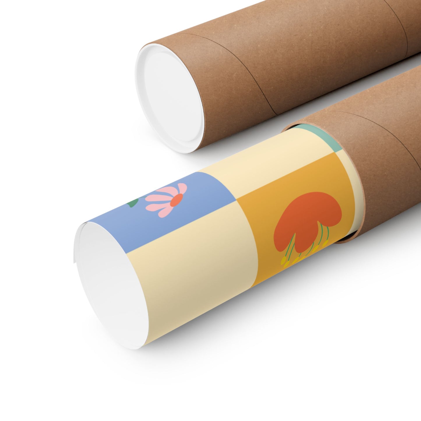 Matte Vertical Posters - Flower Pattern