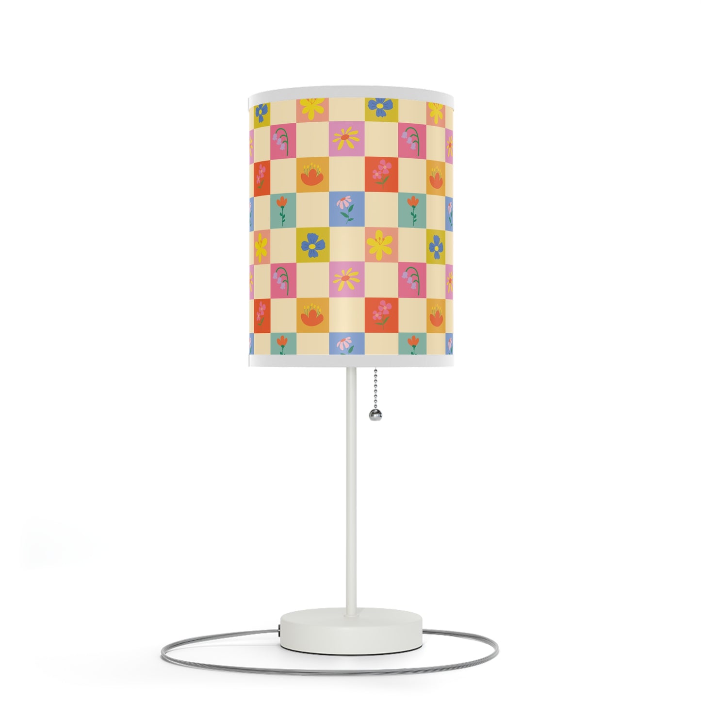 Lamp on a Stand, US|CA plug - Flower Pattern