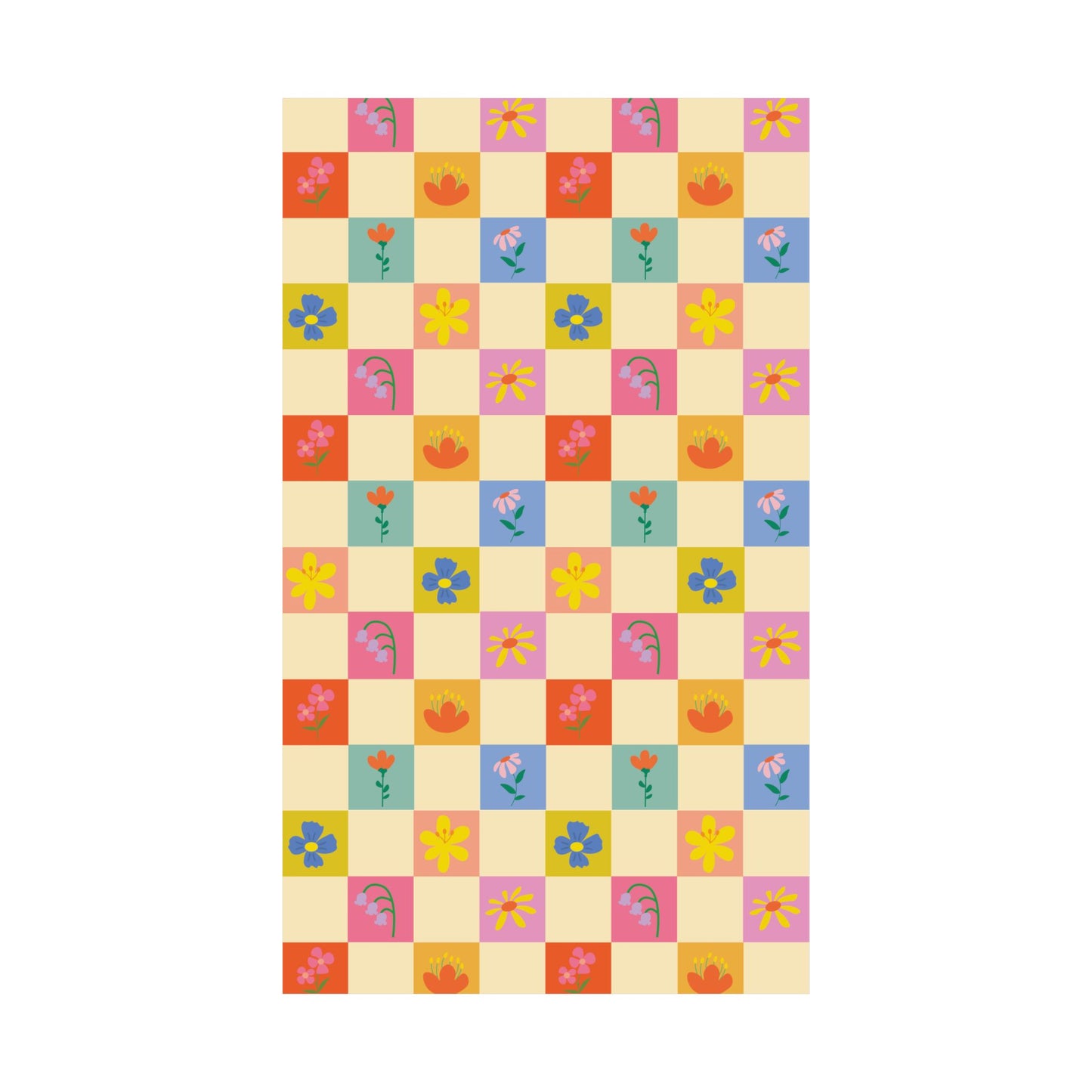 Matte Vertical Posters - Flower Pattern