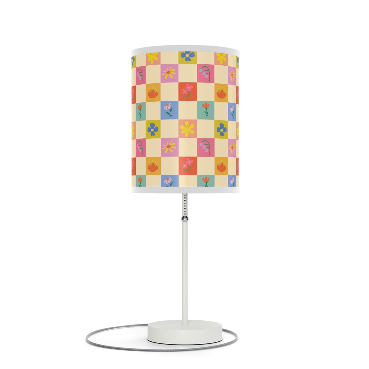 Lamp on a Stand, US|CA plug - Flower Pattern