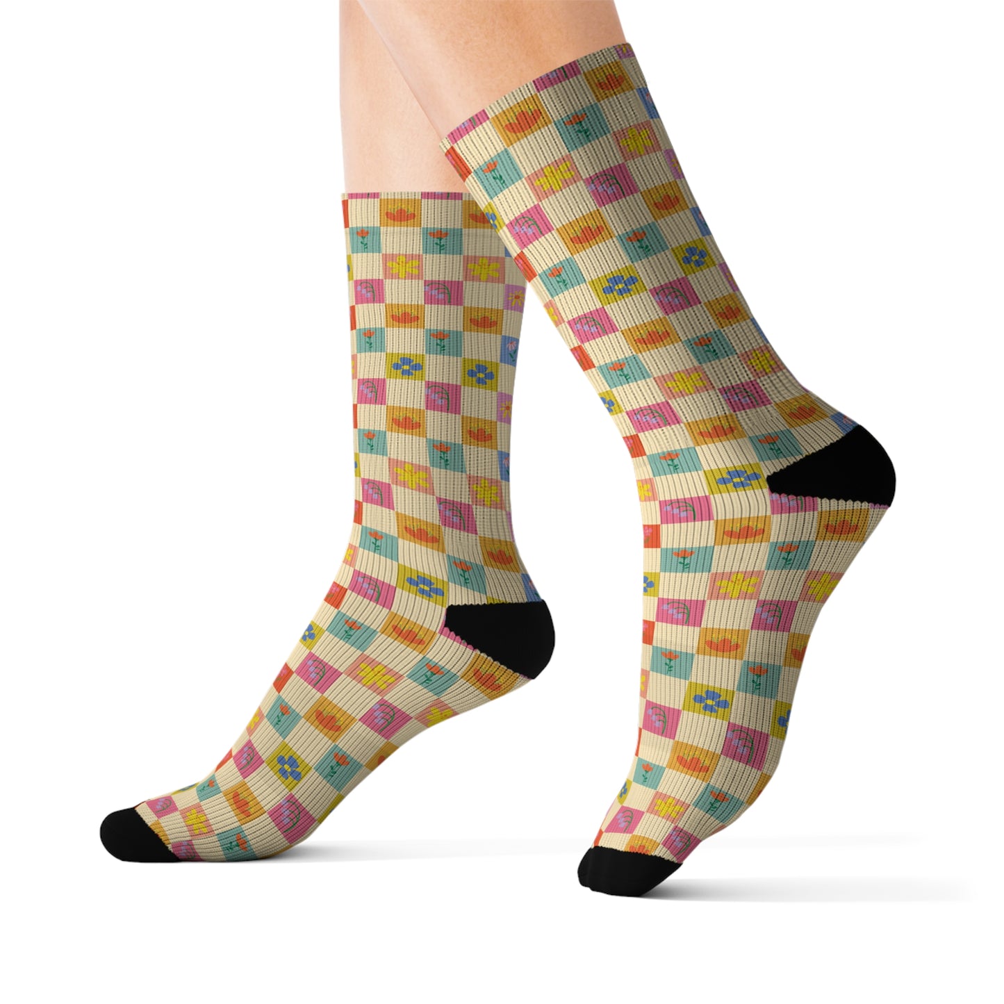 Sublimation Socks - Flower Pattern