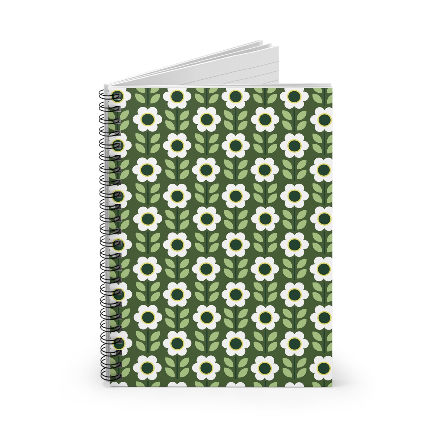 Spiral Notebook - Ruled Line - Daisy Maze