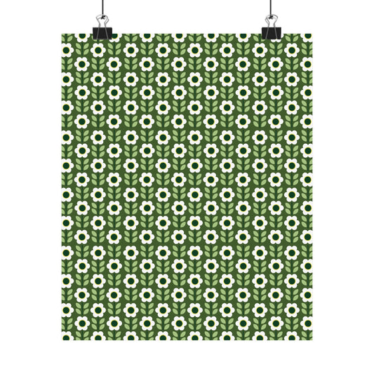 Matte Vertical Posters - Daisy Maze