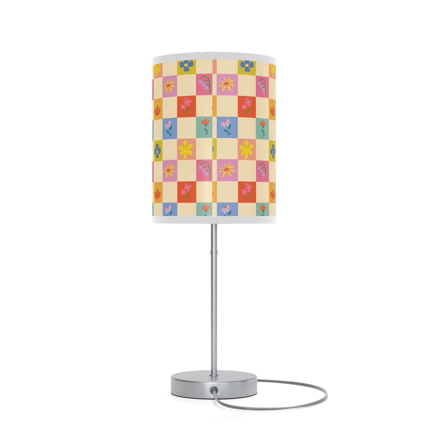 Lamp on a Stand, US|CA plug - Flower Pattern