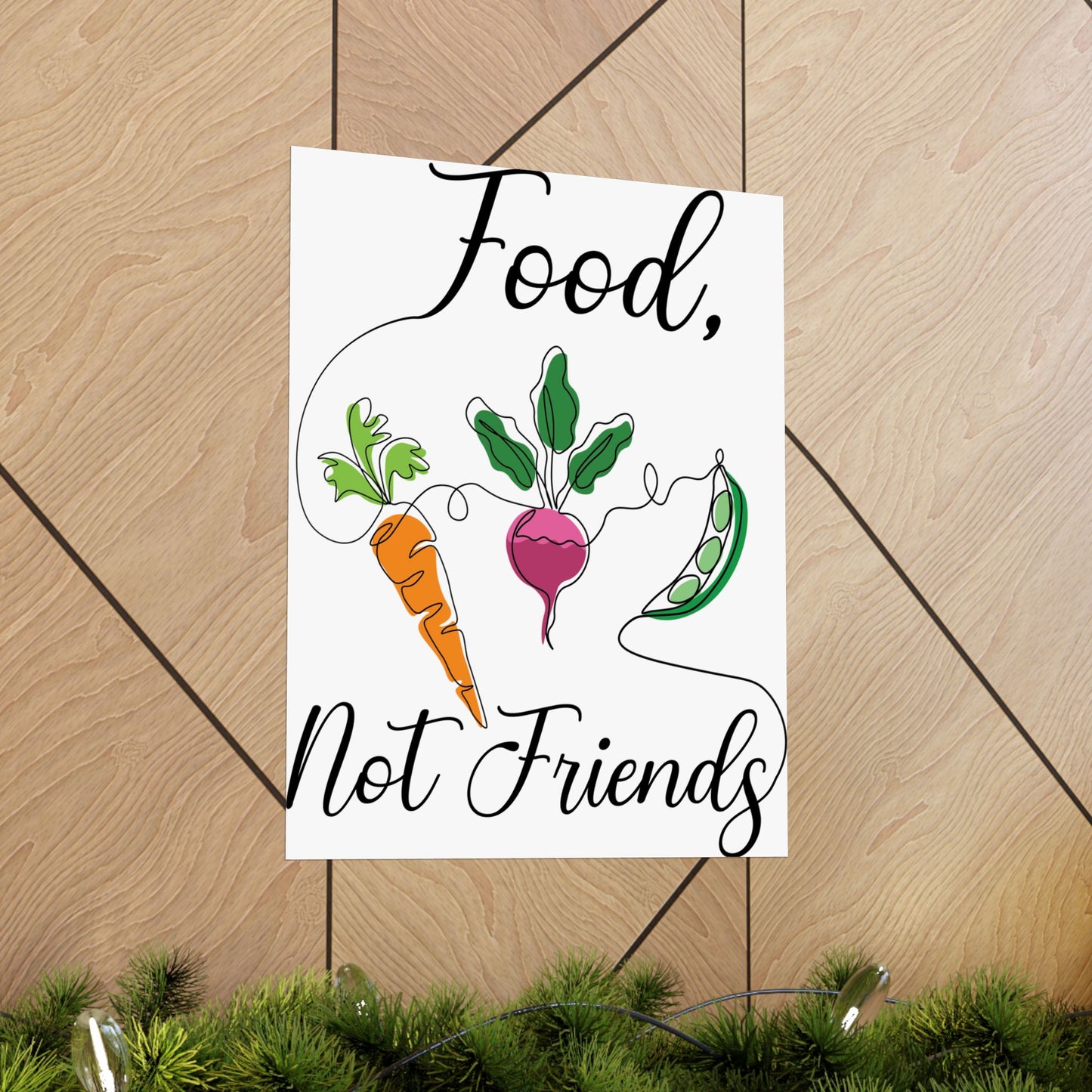 Matte Vertical Posters - Vegan Design