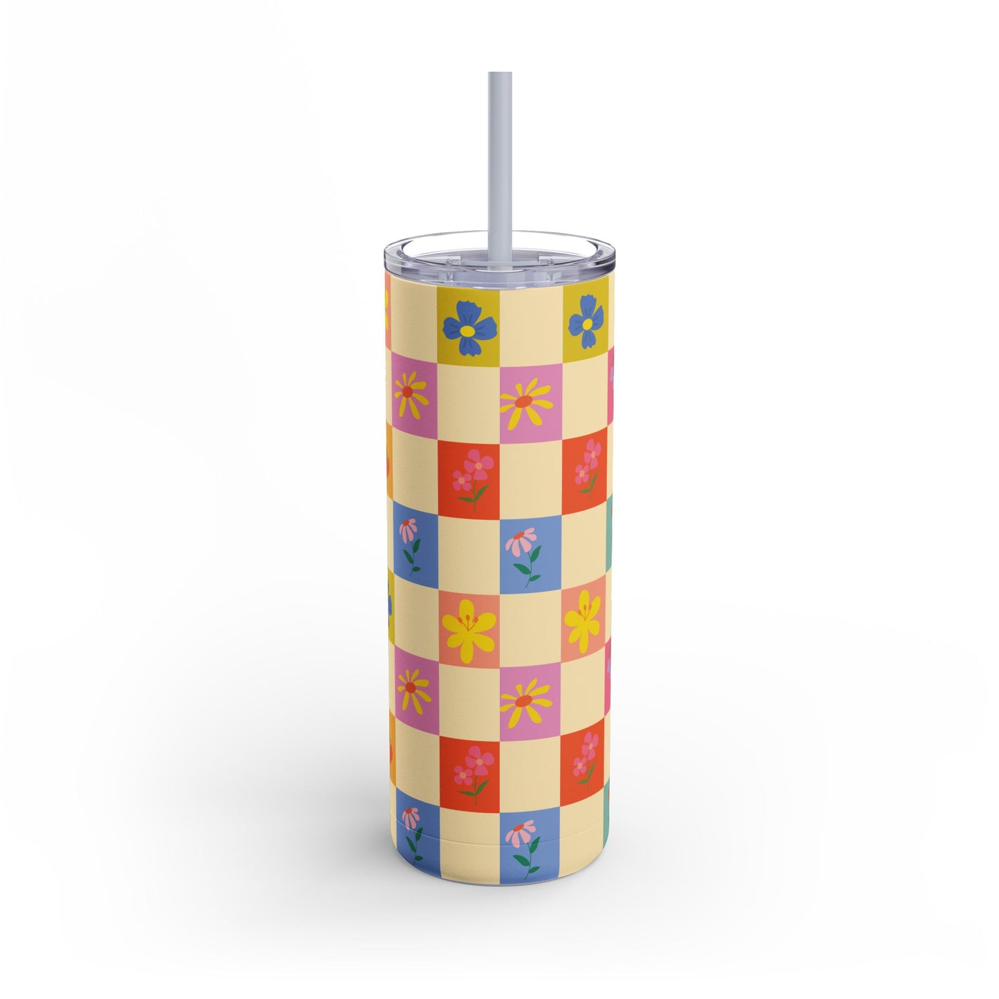 Maars Maker Skinny Matte Tumbler, 20oz - Flower Pattern