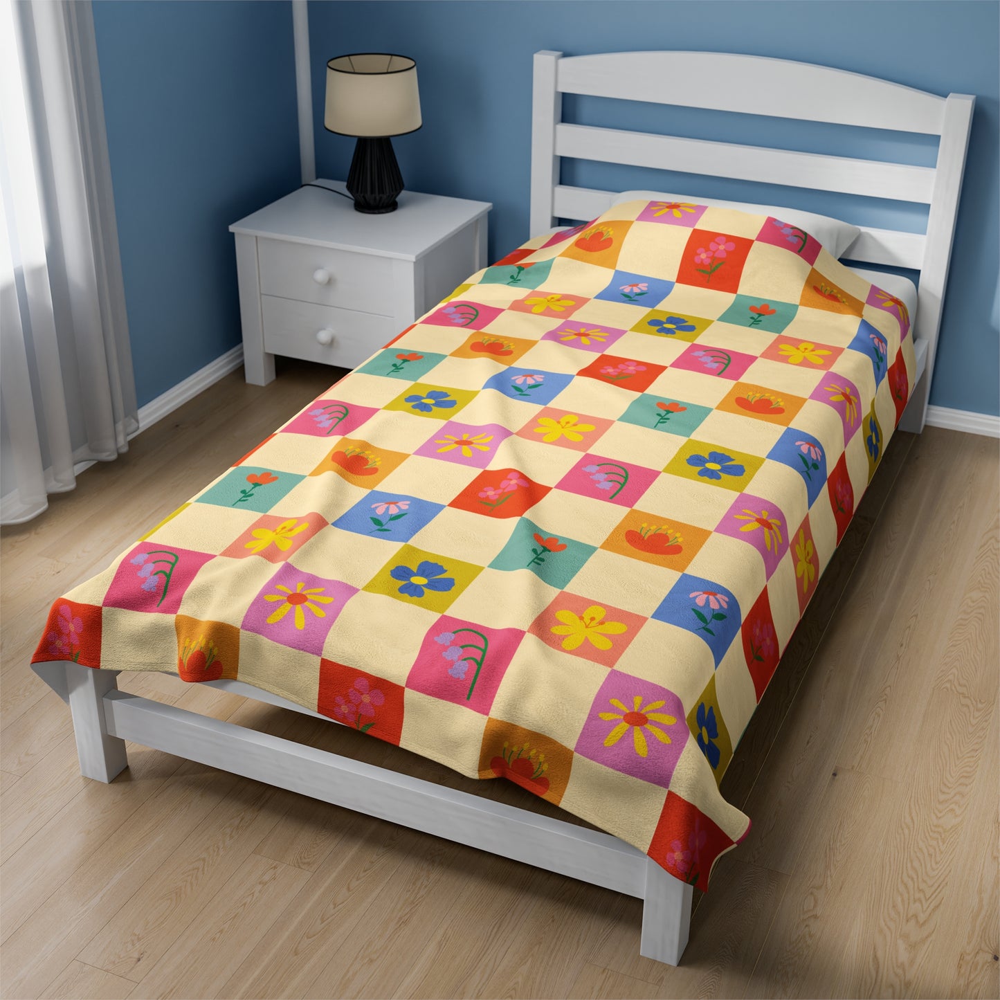Velveteen Plush Blanket - Flower Pattern