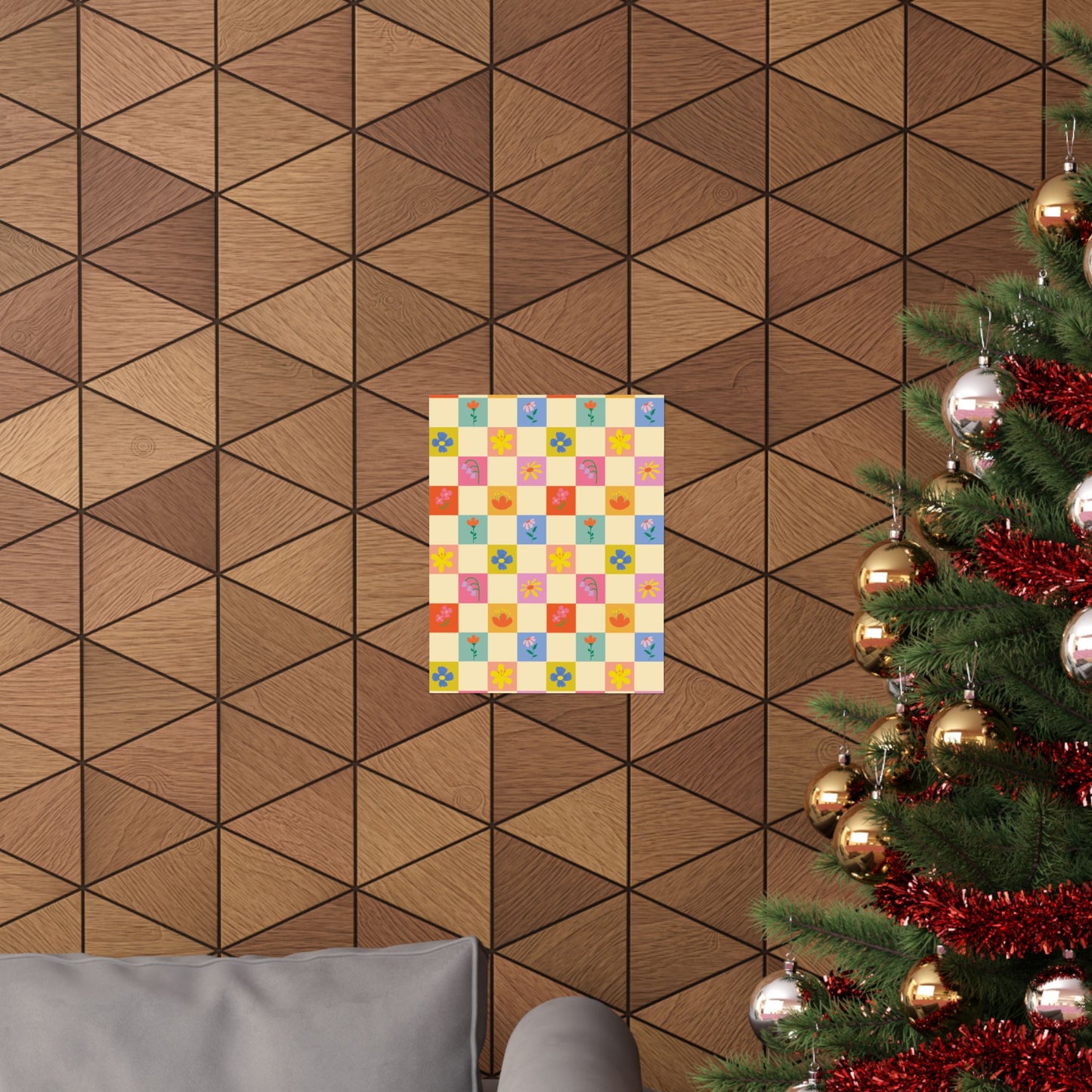Matte Vertical Posters - Flower Pattern