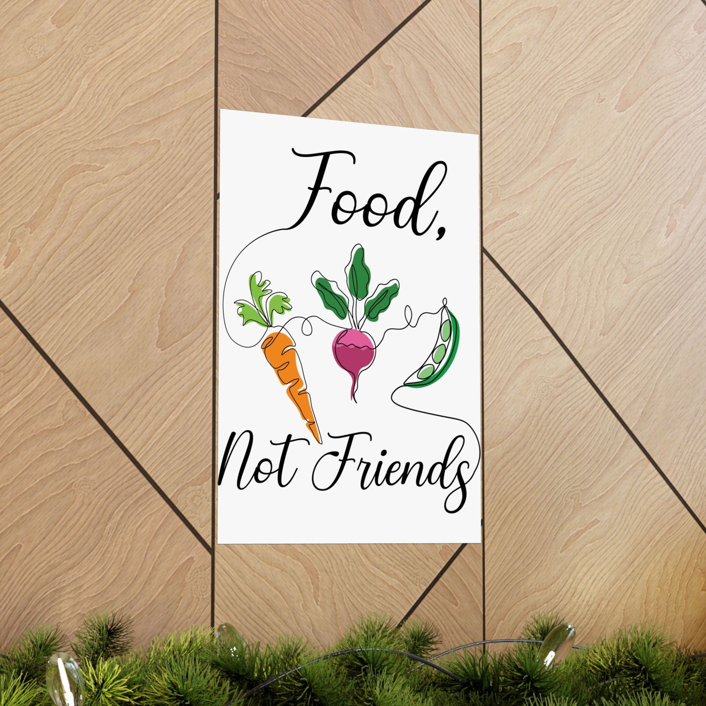 Matte Vertical Posters - Vegan Design