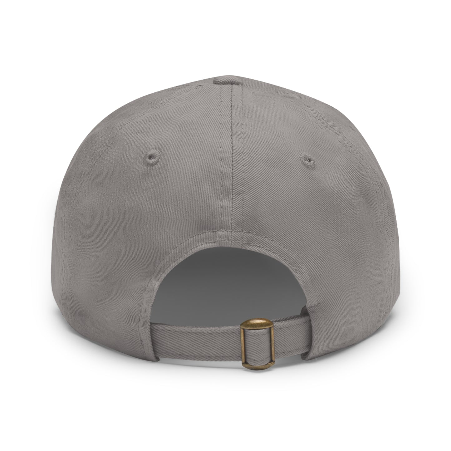 Dad Hat with Leather Patch (Round) - Vegan Design