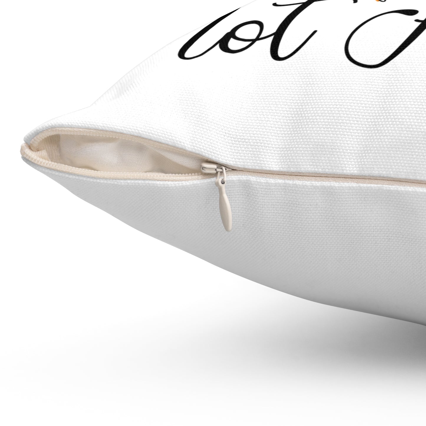 Spun Polyester Square Pillow - Vegan Design