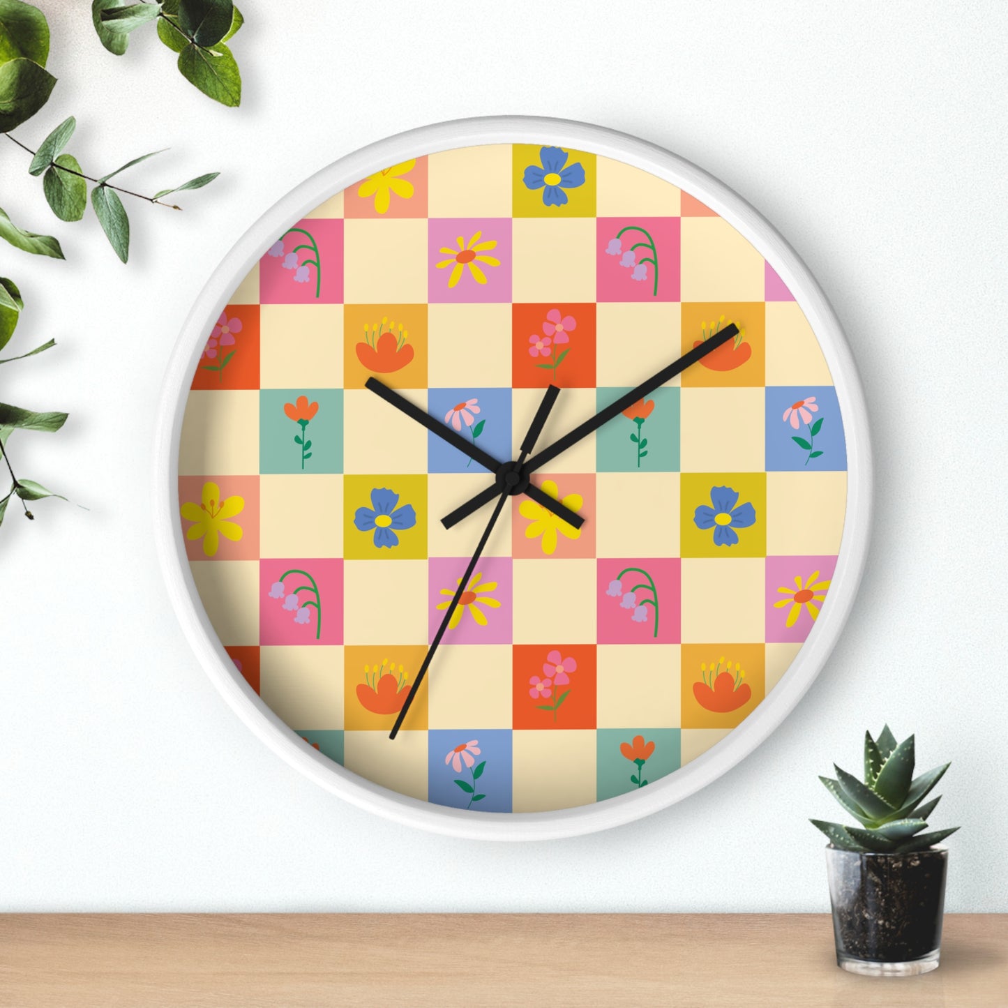 Wall Clock - Flower Patter