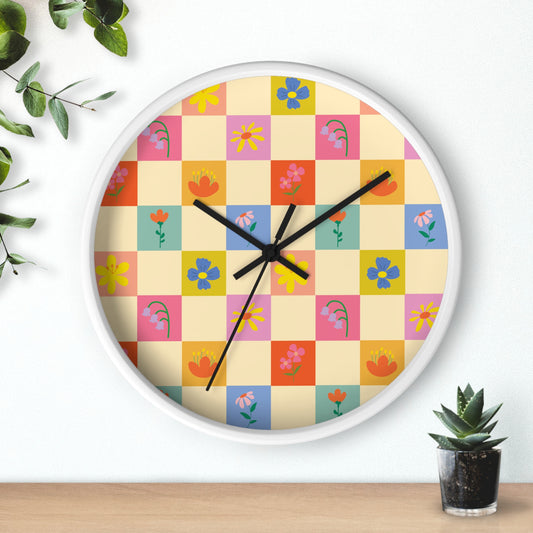 Wall Clock - Flower Patter