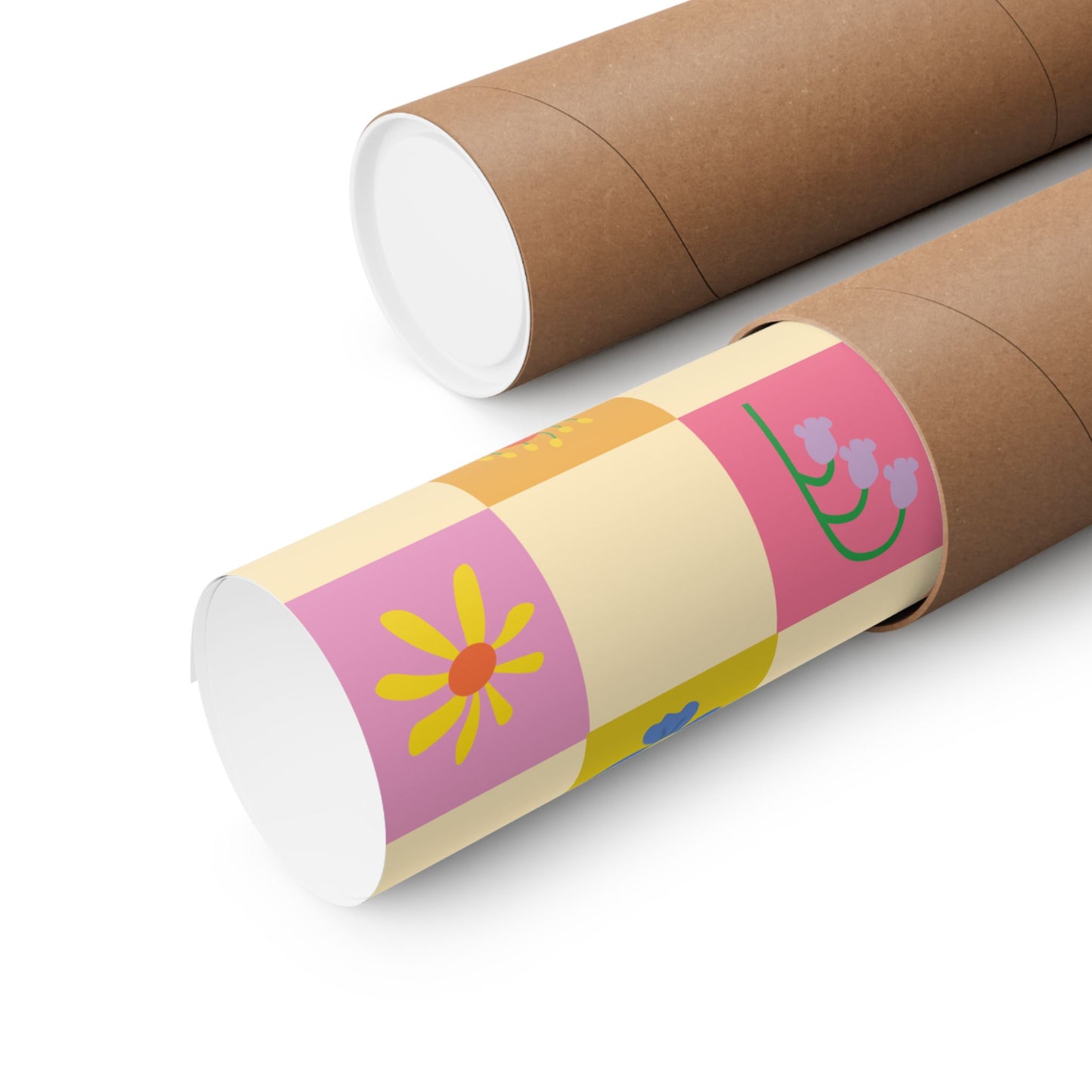 Matte Vertical Posters - Flower Pattern
