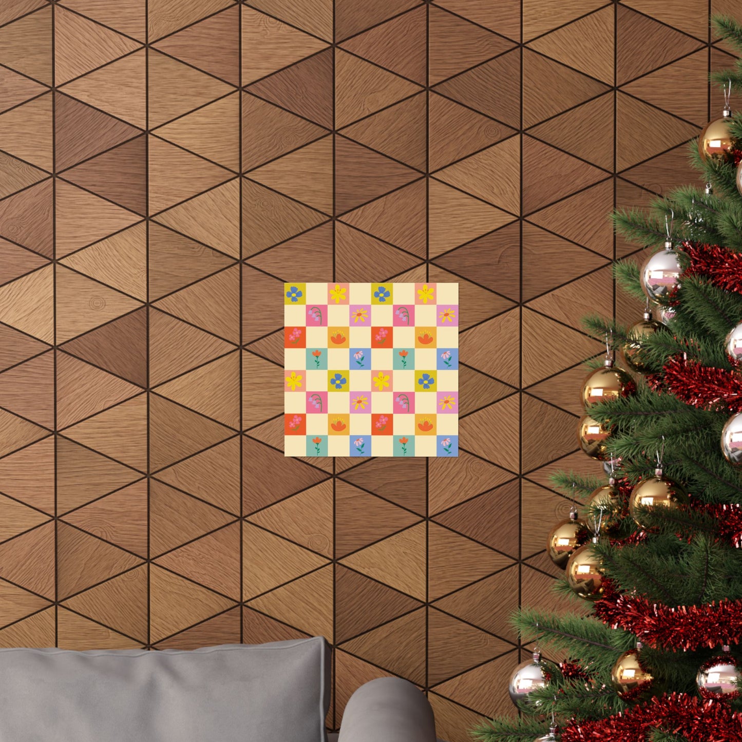 Matte Vertical Posters - Flower Pattern