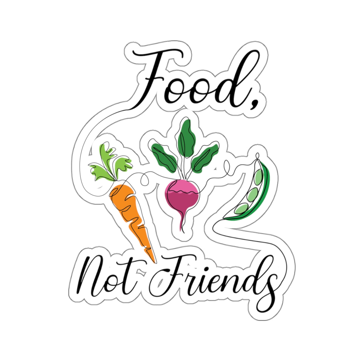 Kiss-Cut Stickers - Vegan Design