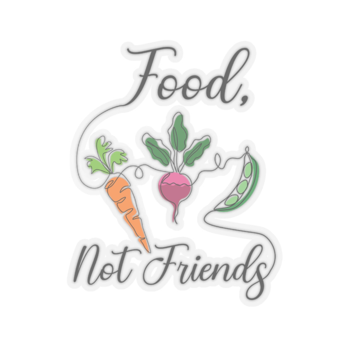 Kiss-Cut Stickers - Vegan Design