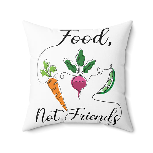 Spun Polyester Square Pillow - Vegan Design