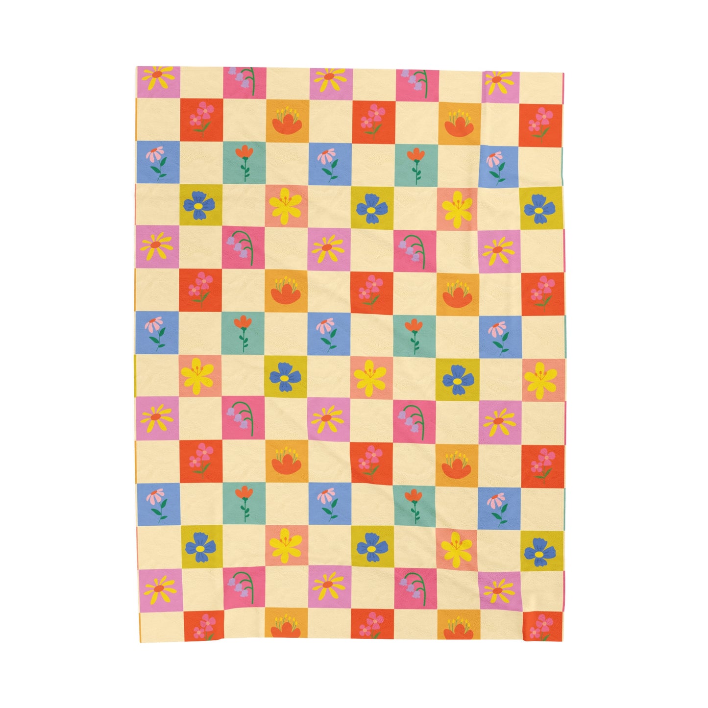Velveteen Plush Blanket - Flower Pattern