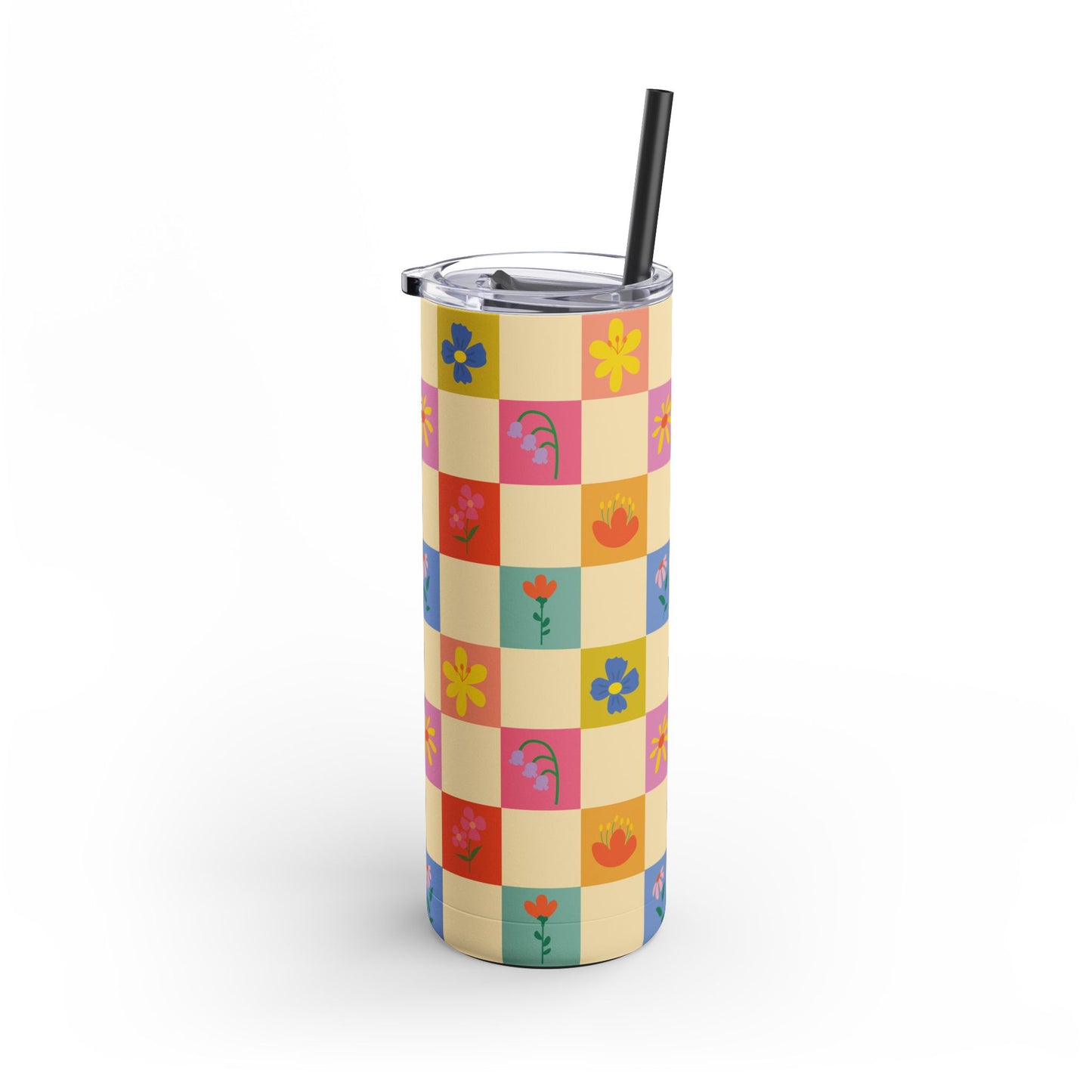 Maars Maker Skinny Matte Tumbler, 20oz - Flower Pattern