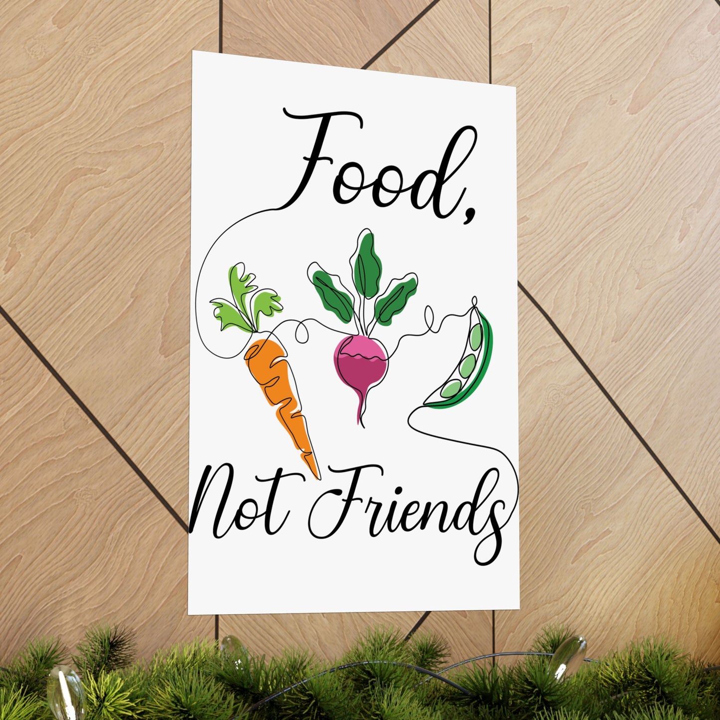 Matte Vertical Posters - Vegan Design