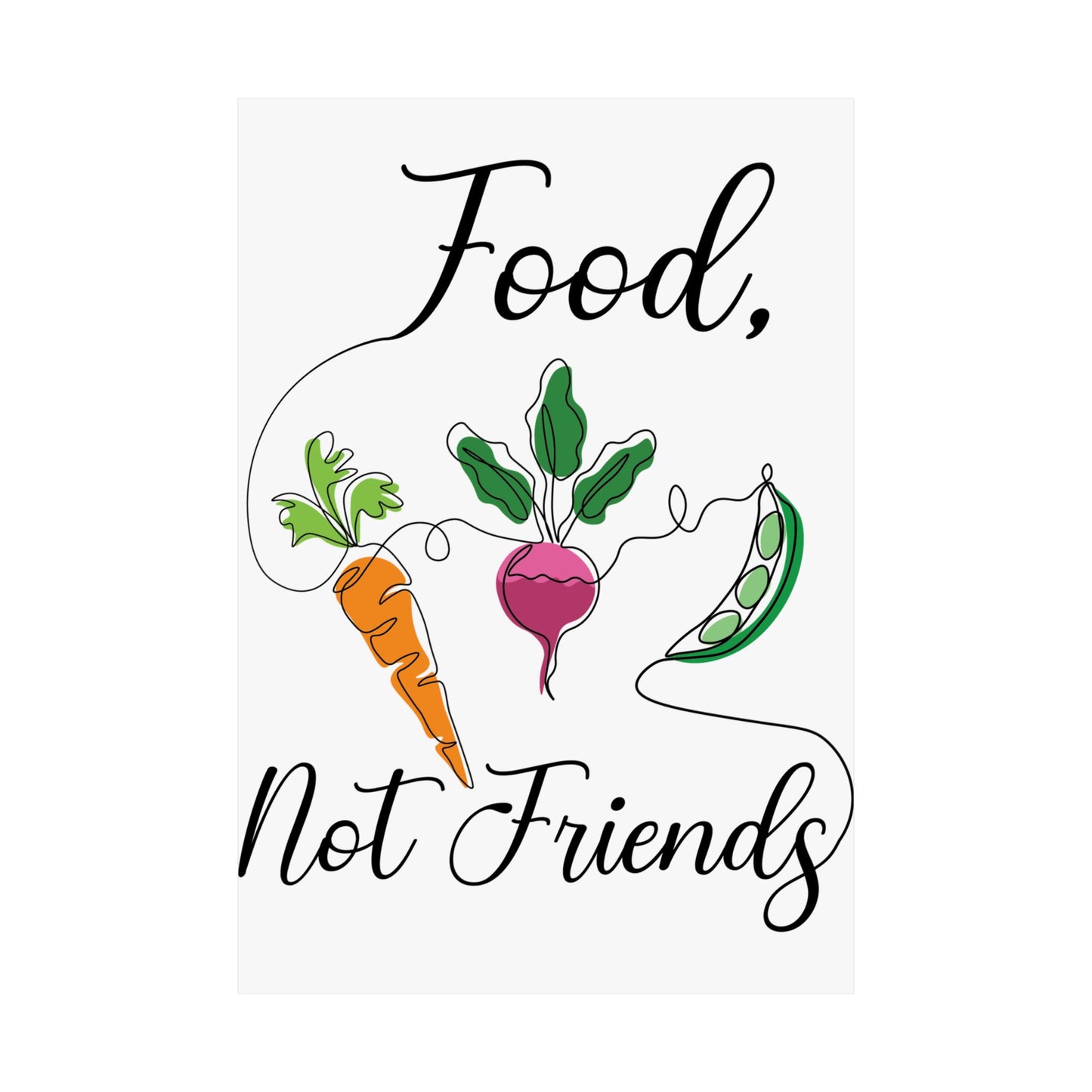 Matte Vertical Posters - Vegan Design