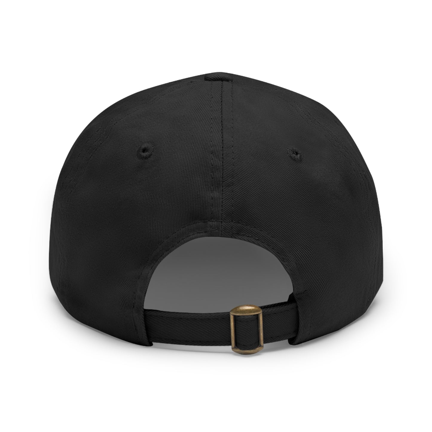 Dad Hat with Leather Patch (Round) - Vegan Design