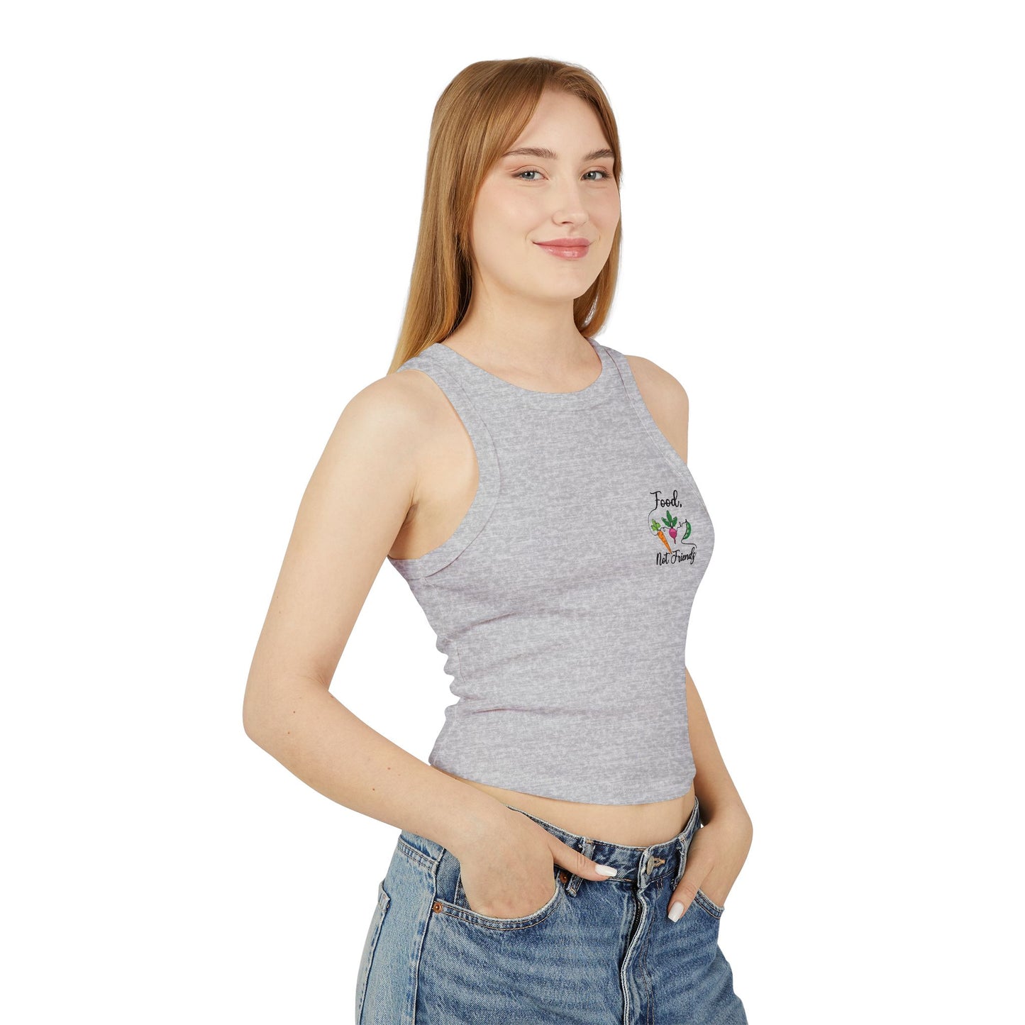 Women's Micro Rib Racer Tank Top - Vegan Design