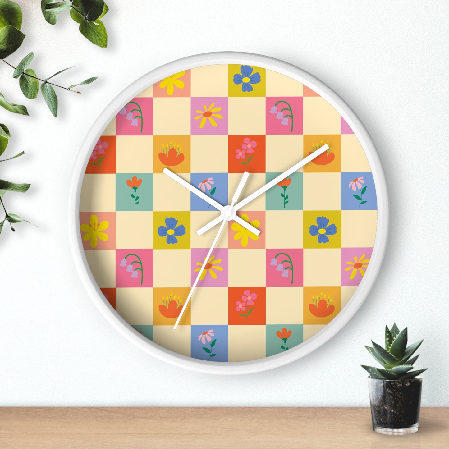Wall Clock - Flower Patter