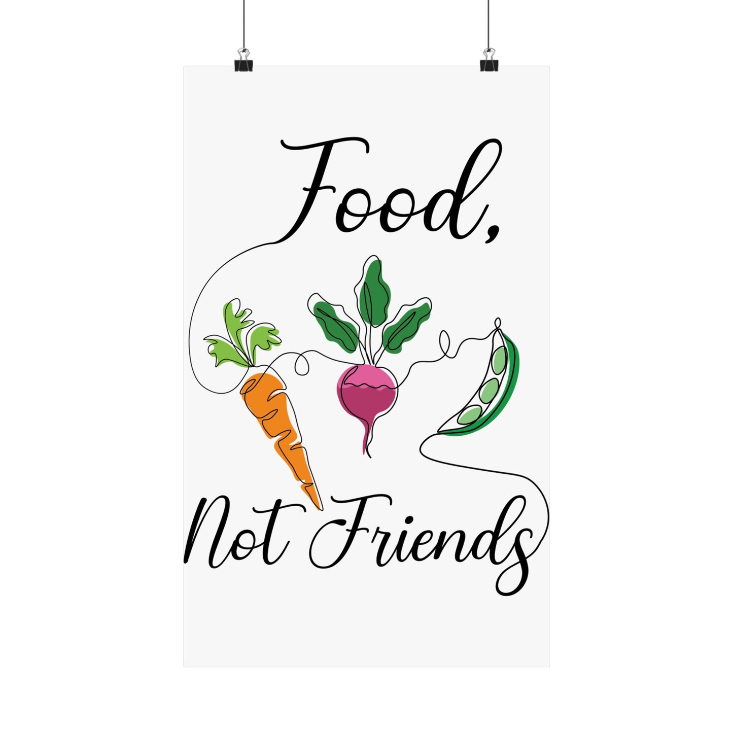 Matte Vertical Posters - Vegan Design