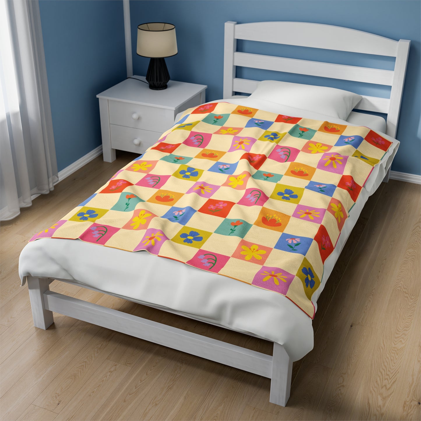 Velveteen Plush Blanket - Flower Pattern